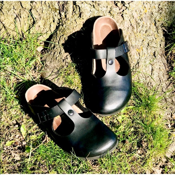 Reserved! Birkenstock Oil Leather Black Clog Mule - Picture 6 of 9